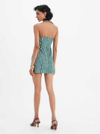 Daphne Dress - Pine Vichy