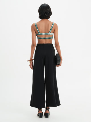 Celine Bralette Top - Pine Vichy