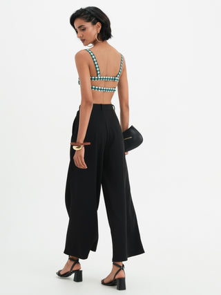 Celine Bralette Top - Pine Vichy