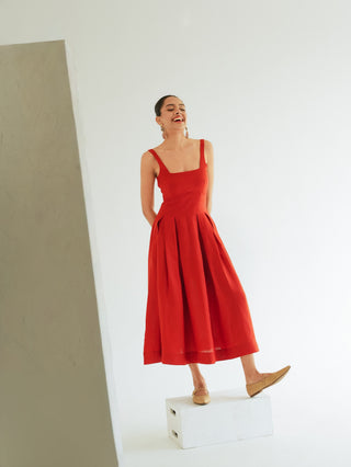 Celeste Dress - Rouge